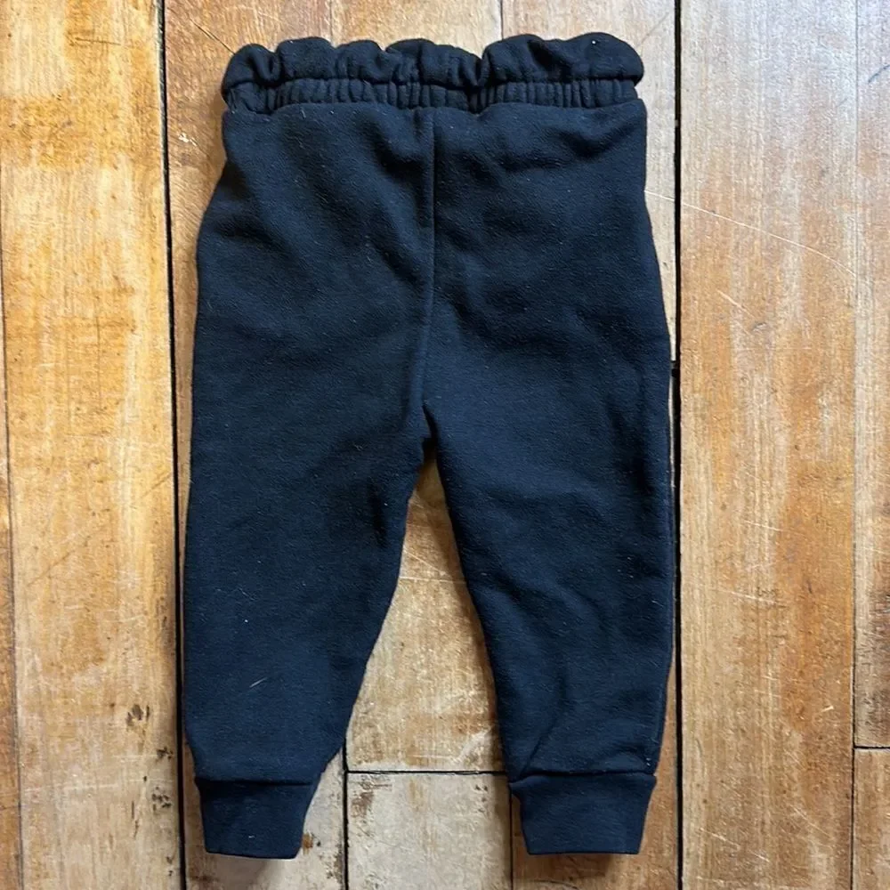 Black joggers size 12 months Black Sweatpants cotton neutral spring